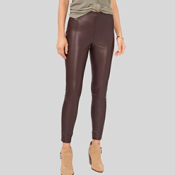 NWOT- Vince Camuto Stretch Pleather Pull-on Pants Casual Pants-M - Picture 1 of 9